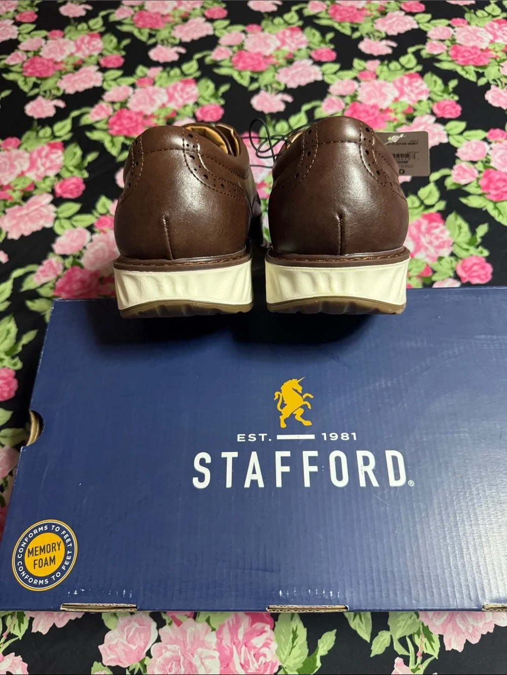 NEW Stafford Brown Men's Oxfords - Lace-Up Dress Shoes